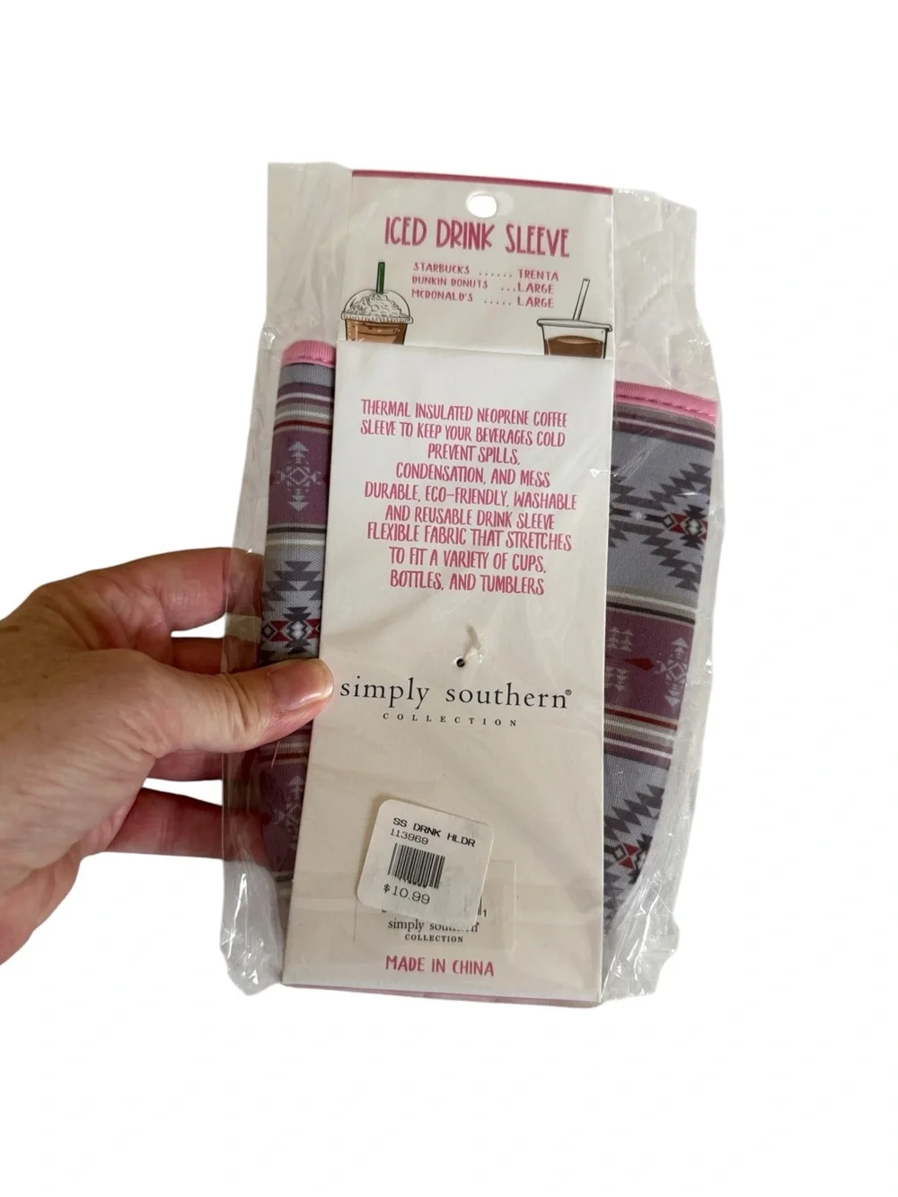 Simply Southern NEW Drink Sleeves - Navy Floral & Mauve Aztec